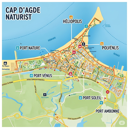 Cap d'Agde Areas